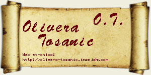 Olivera Tošanić vizit kartica